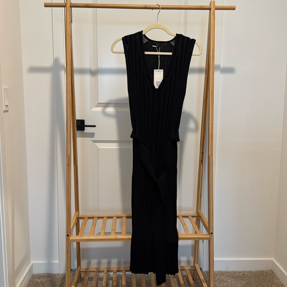 COS navy thick knit ribbed dress - NEW